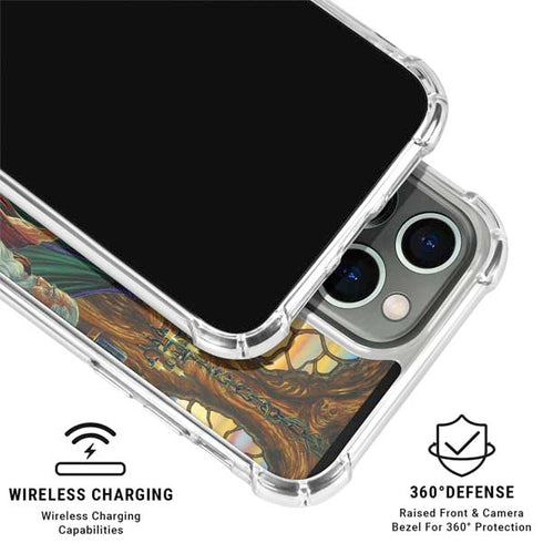 Dragon and Wizard Playing Chess by Ed Beard Jr iPhone 16 Pro Clear Case